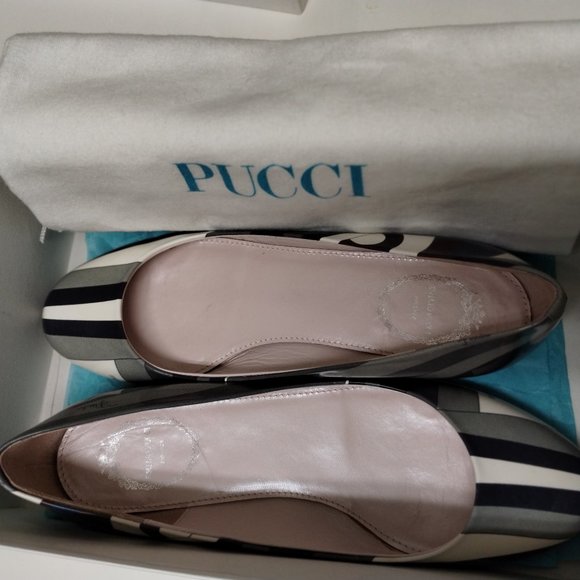Emilio Pucci Patent Leather Ballet Flats - Size 37.5 - Picture 2 of 8